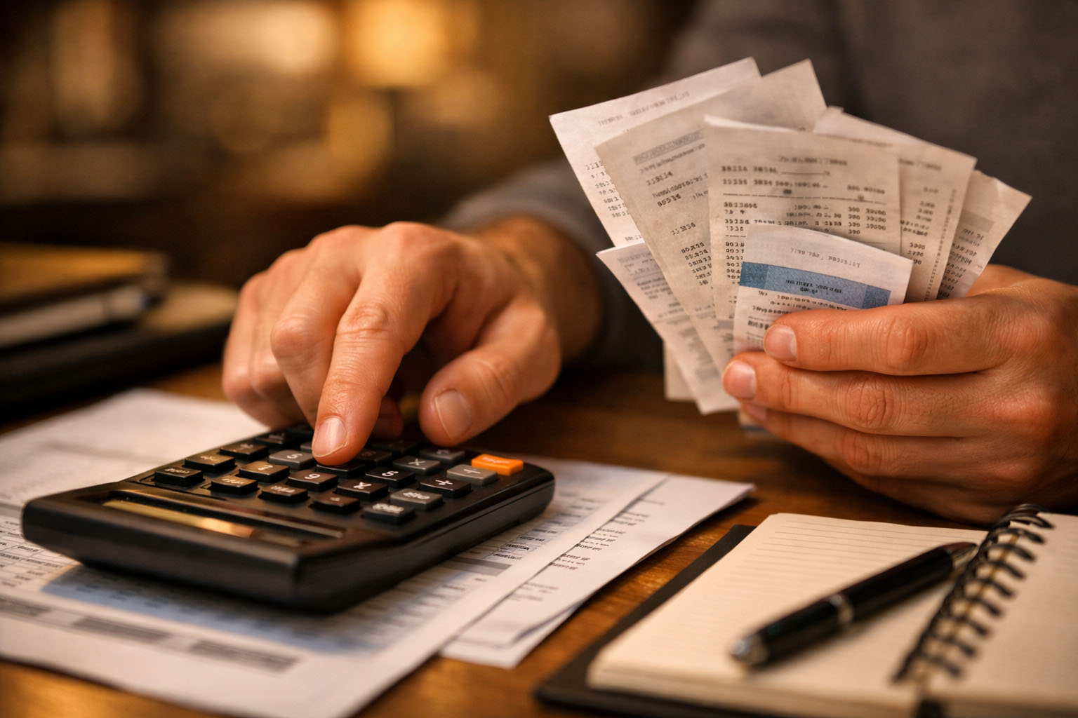 Человек считает налоги