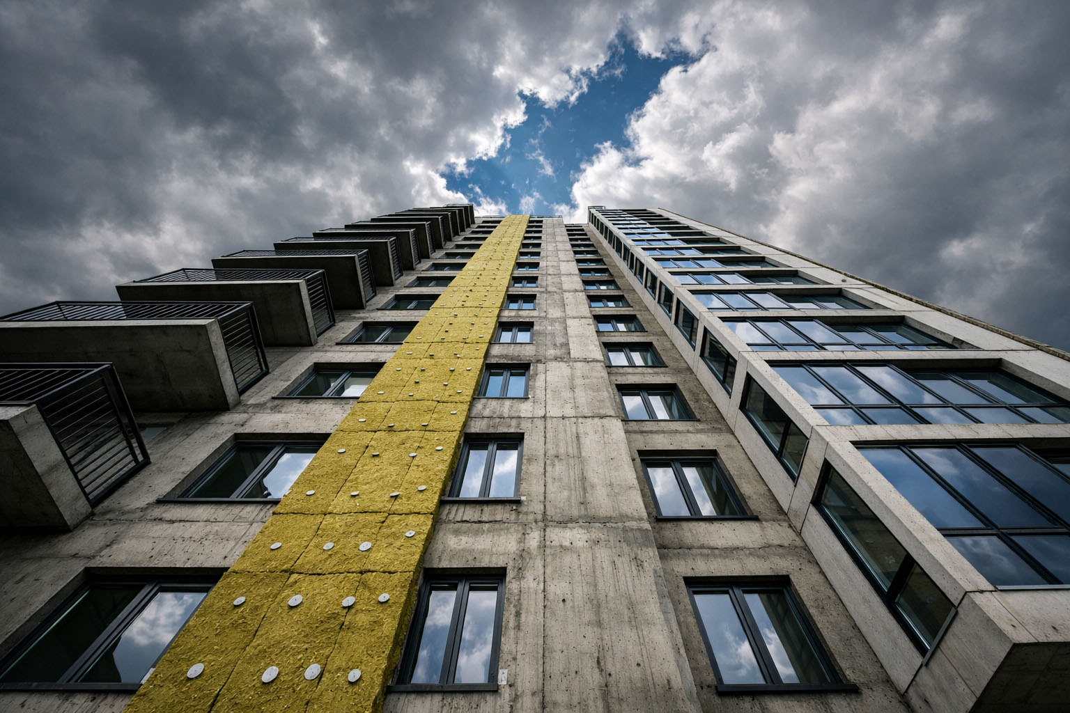 Фасад строящегося комплекса