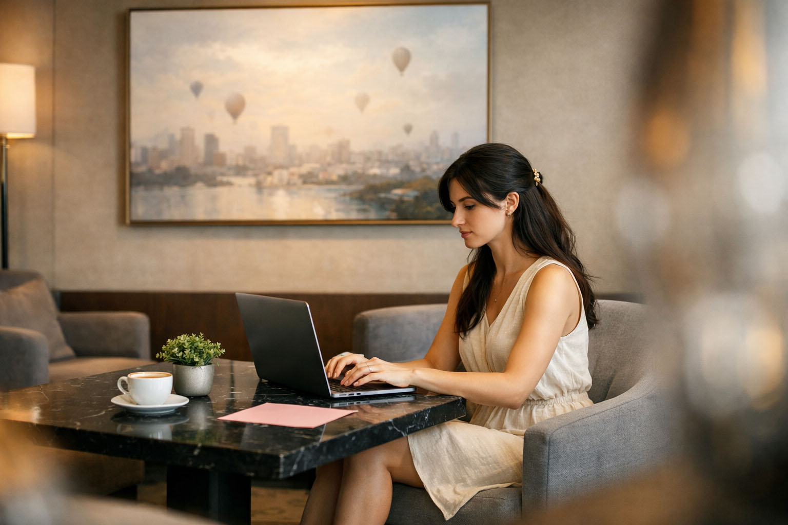 Девушка в ноутбуке